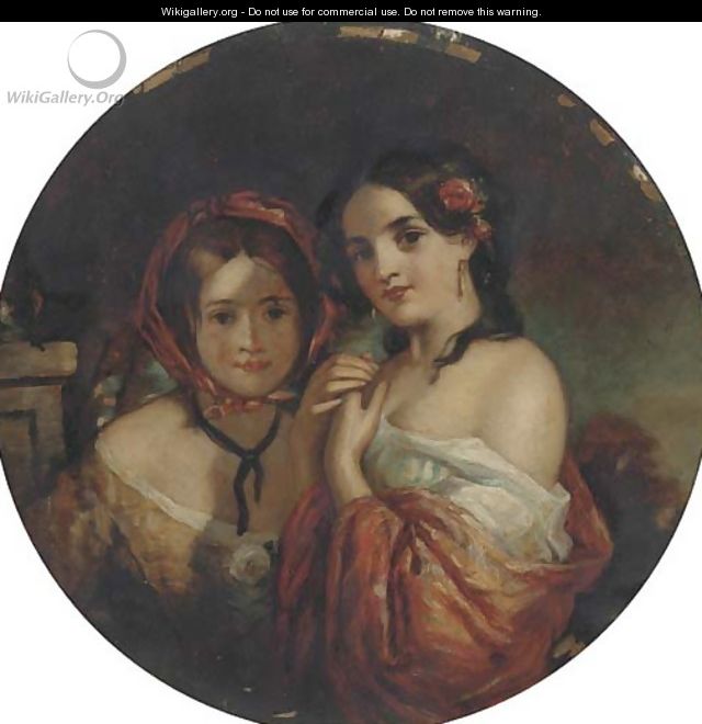 Portrait of two young girl - (after) Charles Baxter