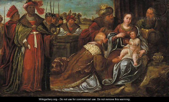 The Adoration of the Magi - (after) Kasper Or Gaspar Van Den Hoecke