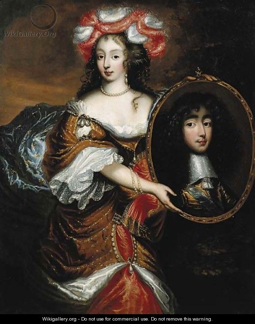 Portrait of Princess Henrietta Anna Stuart of England (1644-1670) - (after) Caspar Netscher