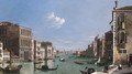 The Grand Canal looking East from the Campo di San Vio with gondolas and a view of Doge