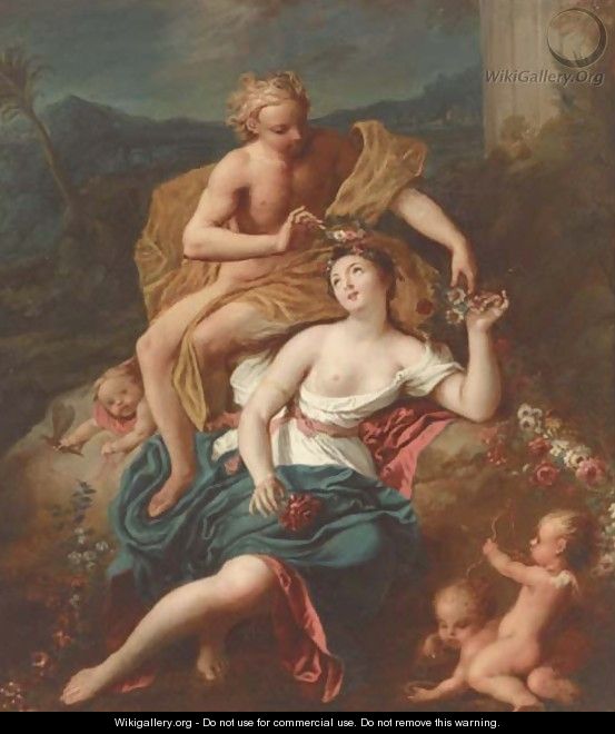 Flora and Zephyr - (after) Charles-Joseph Natoire