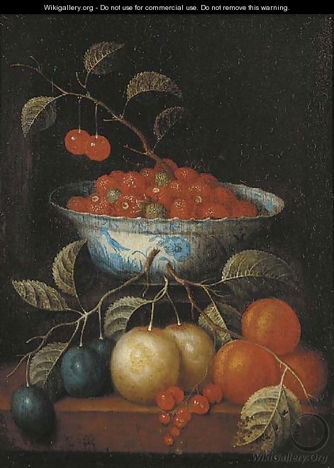 Cherries and other fruit in a 