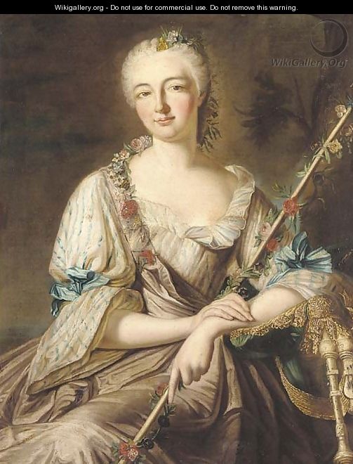 Portrait of a lady - (after) Antoine Pense