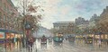 Parisian street scene - (after) Antoine Blanchard