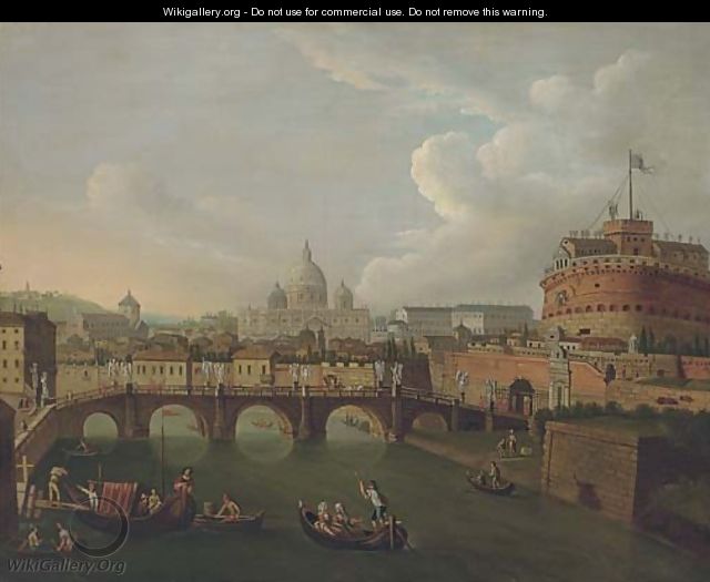 The Tiber, Rome, looking towards the Ponte Sant