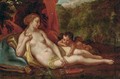 Venus and Cupid in a landscape - (after) Antonio Bellucci