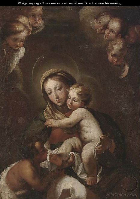 The Madonna and Child with the infant Saint John the Baptist 2 - (after) Correggio, (Antonio Allegri)