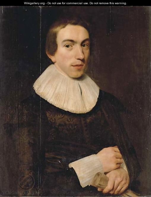Portrait of a gentlemen, aged 18 - Dutch School