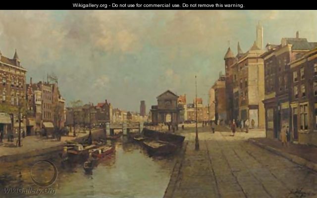 A view of Rotterdam - Dutch School