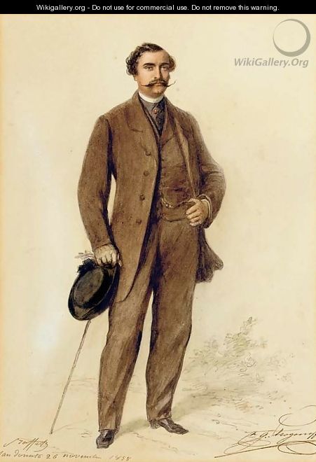 Portrait of Prince Stroganoff - Auguste Raffet