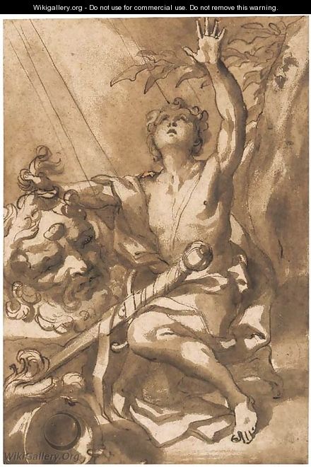 David with the head of Goliath - Domenico Piola