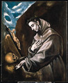 Saint Francis Standing in Meditation - El Greco (Domenikos Theotokopoulos)