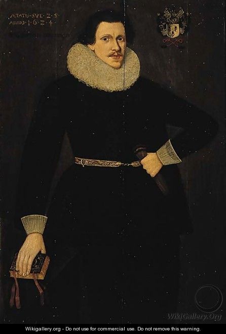 Portrait of a nobleman, probably Willem van den Bergh (born 1599) - Dutch School