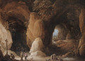 Hermits at a grotto with travellers - David III Teniers