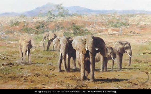 Tsavo Country - elephants - Thomas Hosmer Shepherd