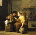 Peasants smoking and drinking in a tavern - David III Teniers