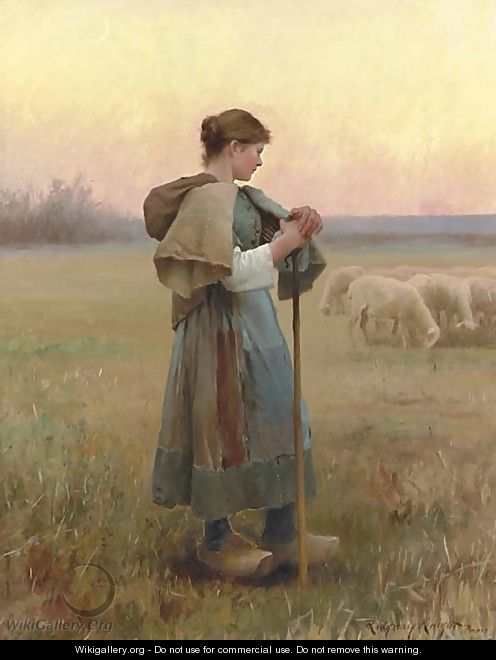 The Young Shepherdess - Daniel Ridgway Knight