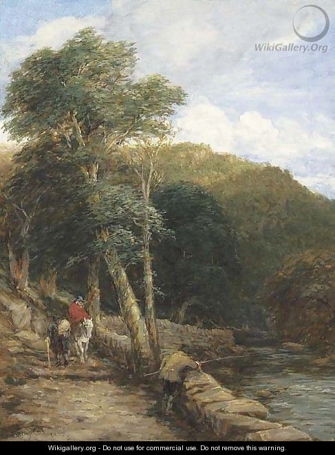 The fisherman - View at Bettws-y-Coed - David Cox