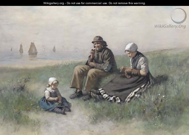 A fisherman and his family - David Adolf Constant Artz