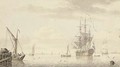 Dutch shipping on a broad river - Cornelis De Grient