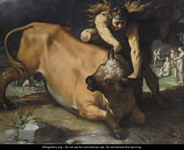 Hercules and Achelous - Cornelis Cornelisz Van Haarlem