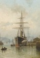 The bustling port of Rotterdam - Cornelis Christiaan Dommersen