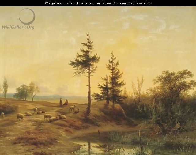 An extensive heath landscape - Cornelis Lieste