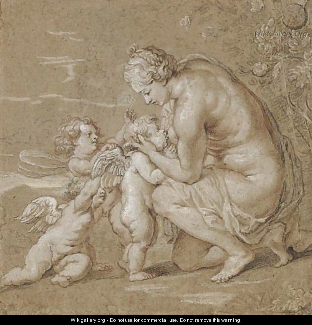 Venus suckling putti - Cornelis Galle