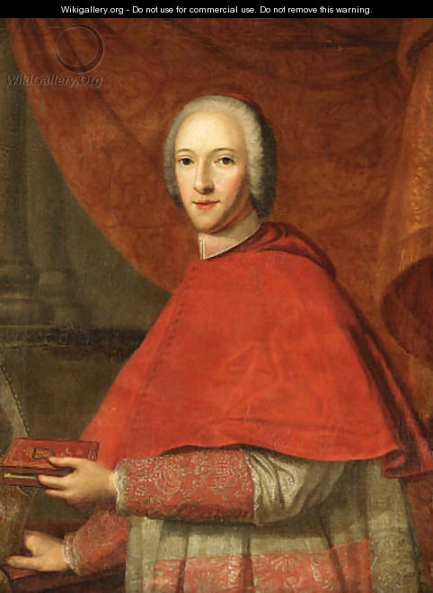 Portrait of Cardinal of York (1725-1807), half-length, in Cardinal