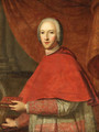 Portrait of Cardinal of York (1725-1807), half-length, in Cardinal's Robes, holding a prayer book in his left hand, his mitre in his right hand - Cosmo Alexander