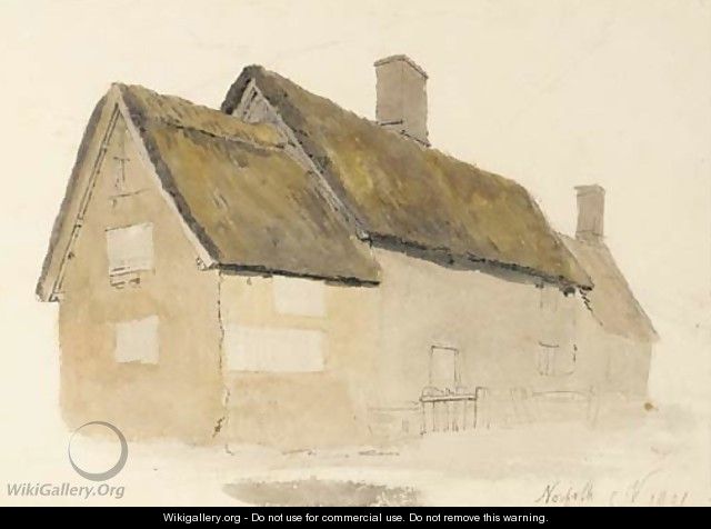 A Norfolk Cottage - Cornelius Varley