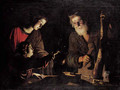 The Virgin and Child with Saint Joseph at the work bench - (after) Trophime Bigot