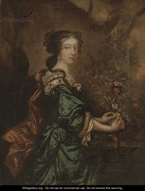 Portrait of a lady - (after) William Wissing Or Wissmig