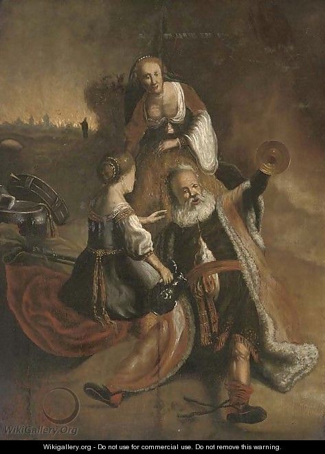 Lot and his daughters - (after) Willem De Poorter