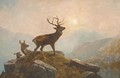 Stags in a Highland landscape 2 - Clarence Roe