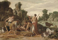 Joseph being lowered into the Well - Claes Cornelisz Moeyaert