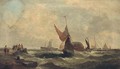 Shipping in a swell; and Shipping coming into a quay - (after) William A. Thornley Or Thornber