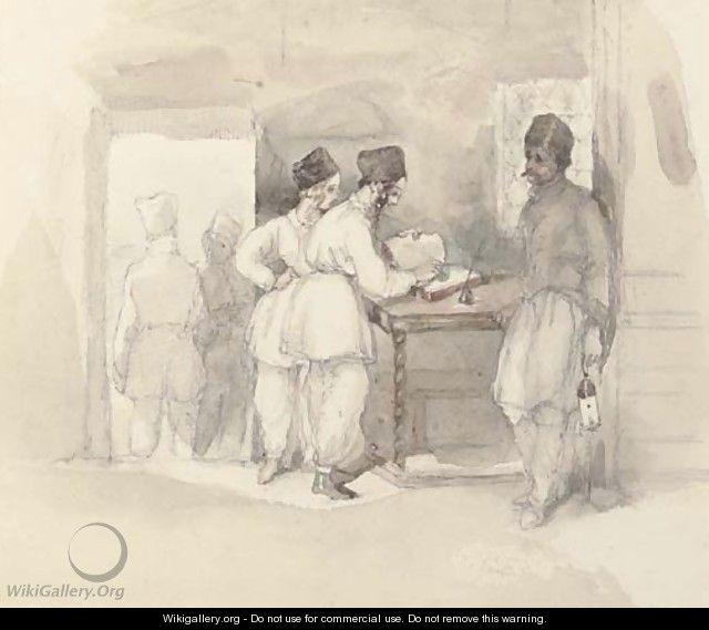 Cossacks signing the register - (after) William Simpson
