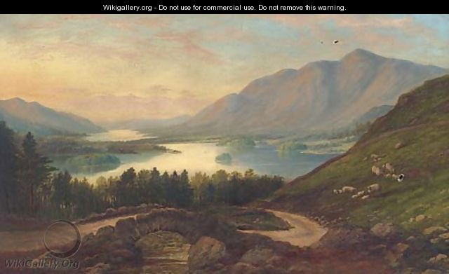 A view across the valley, evening - English School