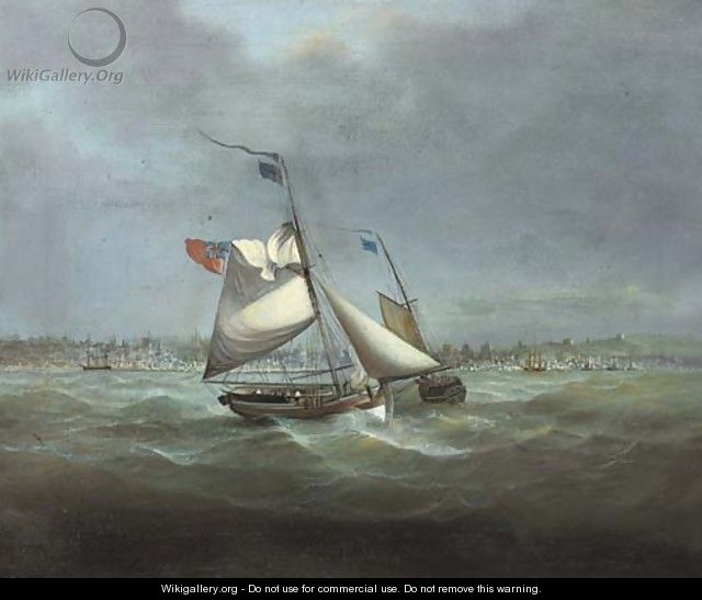 A stiff breeze Heading out to the fishing grounds - English School