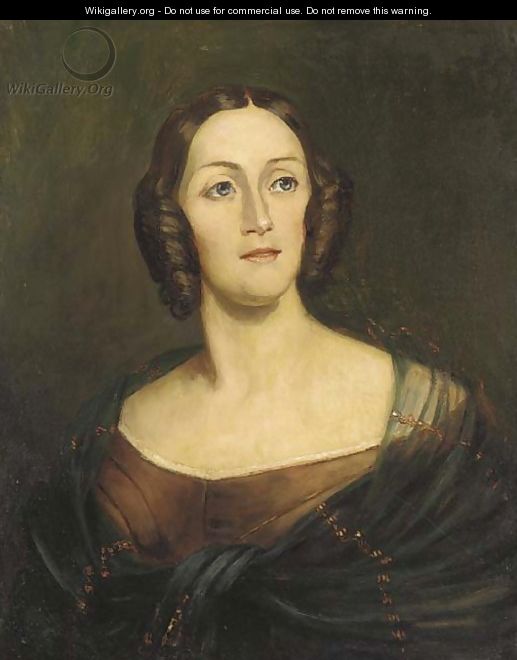 Portrait of Amelia Curzon (1808-1892), nee Daniell - English School