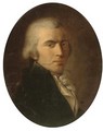 Portrait of a gentleman, quarter-length, in a black coat and white tie - English School