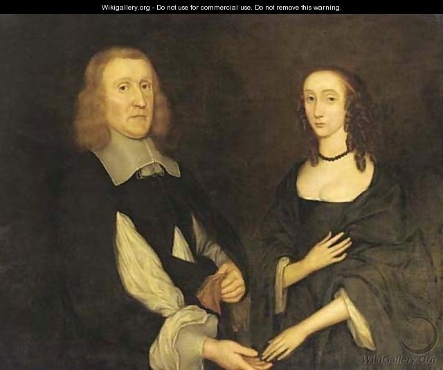 Double portrait of a lady and gentleman - English School