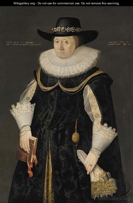 Portrait of a lady, aged 62 - English School
