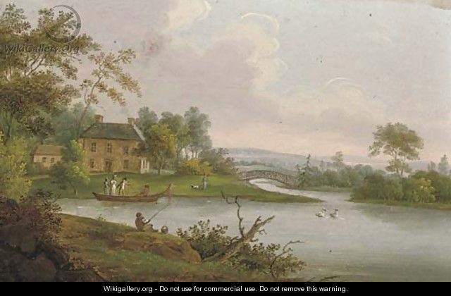 Frolics on the river - English School
