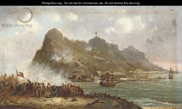 The Siege of Gibraltar, 1704 - English School