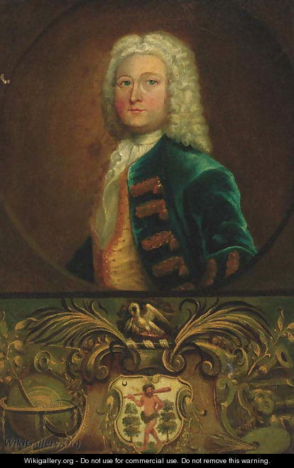 Portrait of a gentleman, traditionally identified as Jeremiah Meyer (1735-1789) - English School