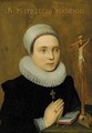 Portrait of Margareta Midleton, small half-length, praying at an altar - English School