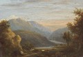 A loch landscape at dusk; and A river landscape at dusk - English School