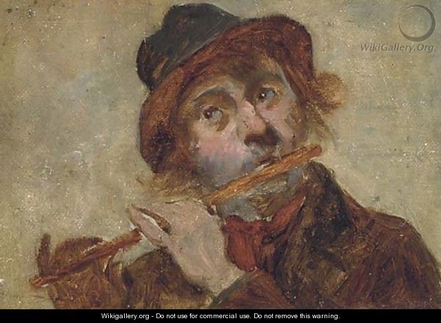 A flute player - English School